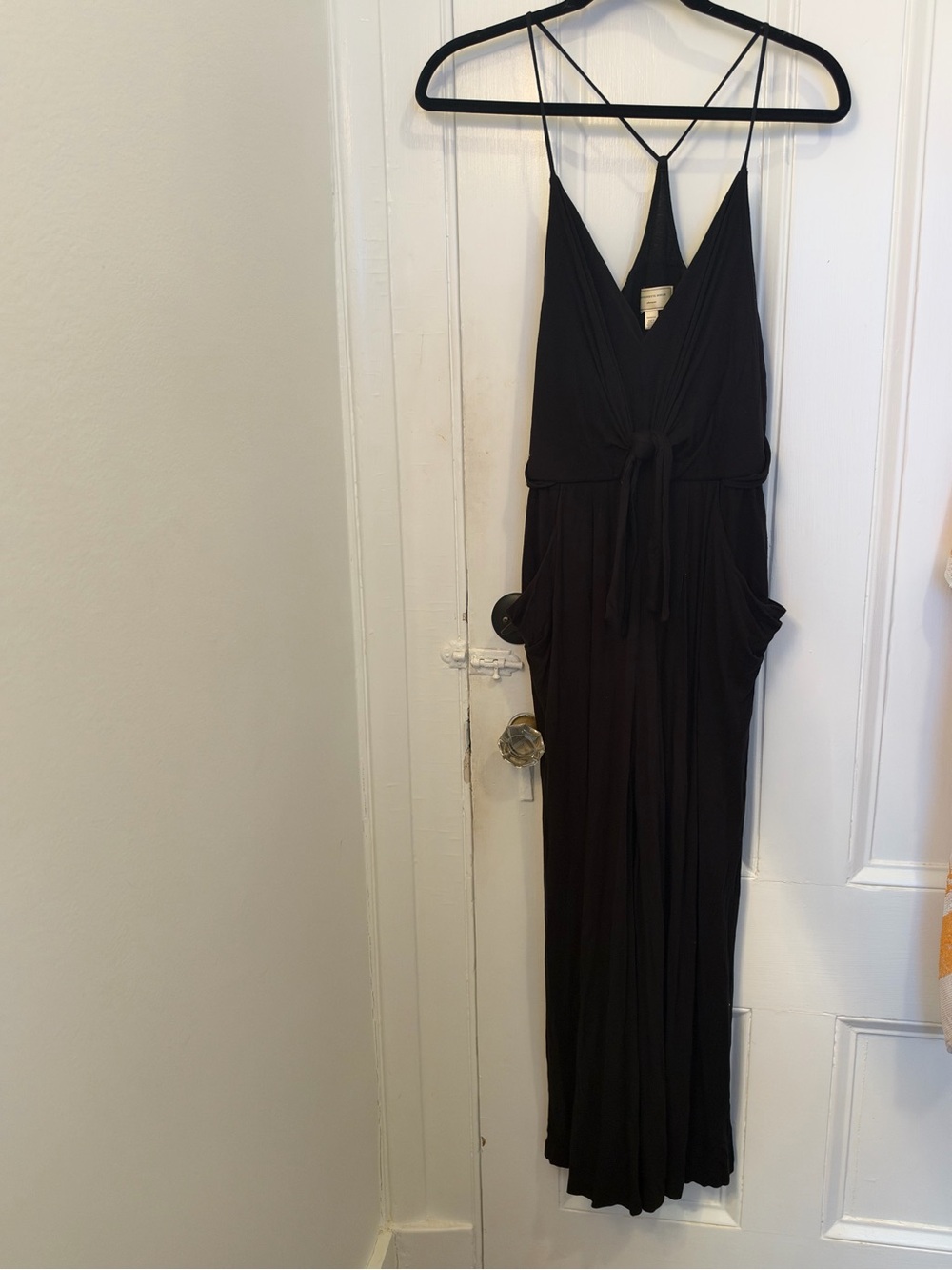 Moulinette Soeurs Danique Black Sleeveless V-Neck Wide Leg Jumpsuit